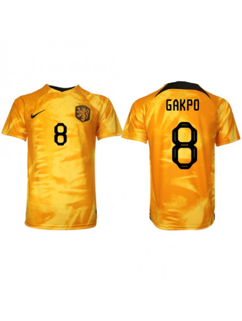 Billige Nederland Cody Gakpo #8 Hjemmedrakt VM 2022 Kortermet
